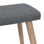 Silla de relajación con reposapiés de tela gris oscuro de , Sillones - Ref: Foro24-327931, Precio: 133,00 €, Descuento: %