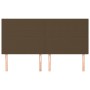 Cabeceros 4 unidades de tela marrón oscuro 90x5x78/88 cm de , Cabeceros y pies de cama - Ref: Foro24-3116069, Precio: 95,00 €...