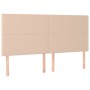 Cabeceros 4 unidades cuero sintético capuchino 90x5x78/88 cm de , Cabeceros y pies de cama - Ref: Foro24-3116159, Precio: 133...