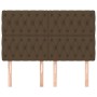 Cabeceros 4 unidades de tela marrón oscuro 80x7x78/88 cm de , Cabeceros y pies de cama - Ref: Foro24-3116677, Precio: 153,69 ...