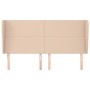 Cabecero con orejas cuero sintético capuchino 183x23x118/128 cm de , Cabeceros y pies de cama - Ref: Foro24-3117783, Precio: ...
