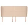 Kopfteil mit Ohren, Cappuccino-Kunstleder, 183 x 23 x 118/128 cm von , Kopf- und Fußteile - Ref: Foro24-3117783, Preis: 140,1...