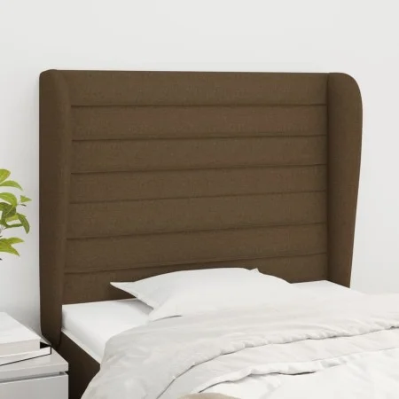 Kopfteil mit dunkelbraunen Stoffohren 83x23x118/128 cm von , Kopf- und Fußteile - Ref: Foro24-3118073, Preis: 68,79 €, Rabatt: %