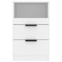 Mesitas de noche 2 uds madera contrachapada color blanco de vidaXL, Mesitas de noche - Ref: Foro24-811233, Precio: 106,73 €, ...