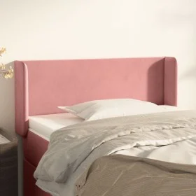 Pink velvet headboard 93x16x78/88 cm by , Headboards and footboards - Ref: Foro24-3118529, Price: 50,63 €, Discount: %