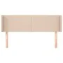 Cappuccino synthetic leather headboard 147x16x78/88 cm by , Headboards and footboards - Ref: Foro24-3118583, Price: 60,29 €, ...