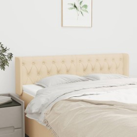 Cabecero de tela color crema 147x16x78/88 cm de , Cabeceros y pies de cama - Ref: Foro24-3119107, Precio: 85,96 €, Descuento: %