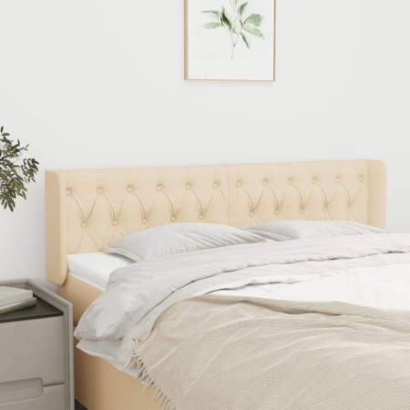 Cabecero de tela color crema 147x16x78/88 cm de , Cabeceros y pies de cama - Ref: Foro24-3119107, Precio: 85,96 €, Descuento: %