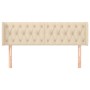 Cabecero de tela color crema 147x16x78/88 cm de , Cabeceros y pies de cama - Ref: Foro24-3119107, Precio: 85,96 €, Descuento: %