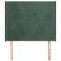 Headboard with dark green velvet ears 83x16x118/128 cm by , Headboards and footboards - Ref: Foro24-3119333, Price: 75,66 €, ...