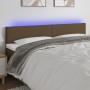 Cabecero con LED de tela marrón oscuro 200x5x78/88 cm de , Cabeceros y pies de cama - Ref: Foro24-3121357, Precio: 67,03 €, D...