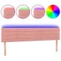 Kopfteil aus rosa Samt mit LED 160x5x78/88 cm von , Kopf- und Fußteile - Ref: Foro24-3121811, Preis: 57,23 €, Rabatt: %