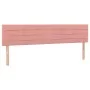 Kopfteil aus rosa Samt mit LED 160x5x78/88 cm von , Kopf- und Fußteile - Ref: Foro24-3121811, Preis: 57,23 €, Rabatt: %