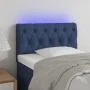 Cabecero con LED de tela azul 80x7x78/88 cm de , Cabeceros y pies de cama - Ref: Foro24-3121928, Precio: 47,57 €, Descuento: %