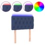Cabecero con LED de tela azul 80x7x78/88 cm de , Cabeceros y pies de cama - Ref: Foro24-3121928, Precio: 45,47 €, Descuento: %