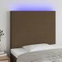 Cabecero con luces LED tela marrón oscuro 90x5x118/128 cm de , Cabeceros y pies de cama - Ref: Foro24-3122129, Precio: 58,26 ...