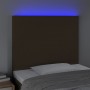 Cabecero con luces LED tela marrón oscuro 90x5x118/128 cm de , Cabeceros y pies de cama - Ref: Foro24-3122129, Precio: 58,26 ...