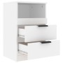 Mesitas de noche 2 uds madera contrachapada color blanco de vidaXL, Mesitas de noche - Ref: Foro24-811233, Precio: 106,73 €, ...