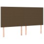 Cabecero con luces LED tela marrón oscuro 200x5x118/128 cm de , Cabeceros y pies de cama - Ref: Foro24-3122169, Precio: 118,7...