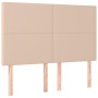Cabecero luces LED cuero sintético capuchino 144x5x118/128cm de , Cabeceros y pies de cama - Ref: Foro24-3122239, Precio: 100...