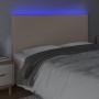 Cabecero luces LED cuero sintético capuchino 160x5x118/128cm de , Cabeceros y pies de cama - Ref: Foro24-3122245, Precio: 103...