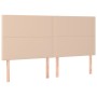 Cabecero luces LED cuero sintético capuchino 160x5x118/128cm de , Cabeceros y pies de cama - Ref: Foro24-3122245, Precio: 103...