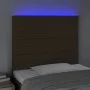 Kopfteil mit LED-Leuchten aus dunkelbraunem Stoff 80x5x118/128 cm von , Kopf- und Fußteile - Ref: Foro24-3122541, Preis: 60,2...
