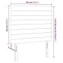 Kopfteil mit LED-Leuchten aus dunkelbraunem Stoff 80x5x118/128 cm von , Kopf- und Fußteile - Ref: Foro24-3122541, Preis: 60,2...