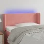 Kopfteil aus rosa Samt mit LED 103x16x78/88 cm von , Kopf- und Fußteile - Ref: Foro24-3122997, Preis: 58,49 €, Rabatt: %