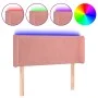 Kopfteil aus rosa Samt mit LED 103x16x78/88 cm von , Kopf- und Fußteile - Ref: Foro24-3122997, Preis: 58,49 €, Rabatt: %
