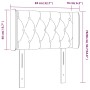 Cabecero con LED de tela crema 83x16x78/88 cm de , Cabeceros y pies de cama - Ref: Foro24-3123551, Precio: 55,56 €, Descuento: %