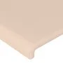 Headboard with LED cappuccino synthetic leather 183x16x118/128cm by , Headboards and footboards - Ref: Foro24-3123875, Price:...