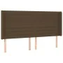 Headboard with LED in dark brown fabric 203x16x118/128 cm by , Headboards and footboards - Ref: Foro24-3124213, Price: 127,30...