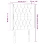 Cabecero con LED de tela marrón oscuro 83x16x118/128 cm de , Cabeceros y pies de cama - Ref: Foro24-3124361, Precio: 96,13 €,...