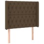 Cabecero con LED de tela marrón oscuro 103x16x118/128 cm de , Cabeceros y pies de cama - Ref: Foro24-3124377, Precio: 107,51 ...
