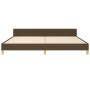 Estructura de cama con cabecero de tela marrón oscuro 200x200cm de , Camas y somieres - Ref: Foro24-3124922, Precio: 236,68 €...
