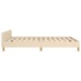 Estructura de cama con cabecero de tela color crema 140x190 cm de , Camas y somieres - Ref: Foro24-3125297, Precio: 264,58 €,...