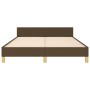 Estructura de cama con cabecero de tela marrón 140x200 cm de , Camas y somieres - Ref: Foro24-3125384, Precio: 221,16 €, Desc...