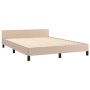 Estructura de cama cabecero cuero sintético capuchino 140x200cm de , Camas y somieres - Ref: Foro24-3125456, Precio: 208,77 €...