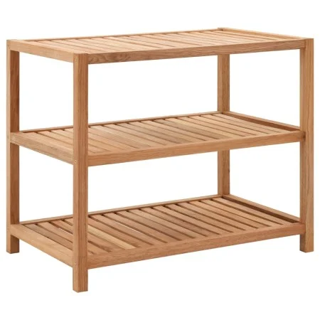 Estantería para baño madera maciza de nogal 65x40x55 cm de vidaXL, Toalleros - Ref: Foro24-247606, Precio: 101,18 €, Descuent...