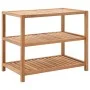 Estantería para baño madera maciza de nogal 65x40x55 cm de vidaXL, Toalleros - Ref: Foro24-247606, Precio: 101,18 €, Descuent...