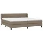Box spring bed with taupe gray fabric mattress 200x200 cm by , Beds and slatted bases - Ref: Foro24-3126353, Price: 635,78 €,...