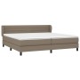 Cama box spring con colchón tela gris taupe 200x200 cm de , Camas y somieres - Ref: Foro24-3126353, Precio: 632,73 €, Descuen...