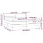 Box spring bed with taupe gray fabric mattress 200x200 cm by , Beds and slatted bases - Ref: Foro24-3126353, Price: 635,78 €,...