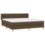 Cama box spring con colchón tela marrón oscuro 180x200 cm de , Camas y somieres - Ref: Foro24-3127064, Precio: 574,64 €, Desc...