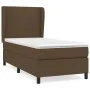 Box spring bed with dark brown fabric mattress 90x200 cm by , Beds and slatted bases - Ref: Foro24-3127776, Price: 338,33 €, ...