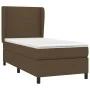 Box spring bed with dark brown fabric mattress 90x200 cm by , Beds and slatted bases - Ref: Foro24-3127776, Price: 338,33 €, ...