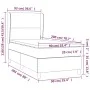 Box spring bed with dark brown fabric mattress 90x200 cm by , Beds and slatted bases - Ref: Foro24-3127776, Price: 338,33 €, ...