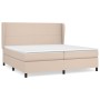 Cama box spring con colchón cuero sintético capuchino 200x200cm de , Camas y somieres - Ref: Foro24-3128936, Precio: 710,92 €...