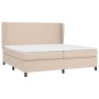 Cama box spring con colchón cuero sintético capuchino 200x200cm de , Camas y somieres - Ref: Foro24-3128936, Precio: 710,92 €...